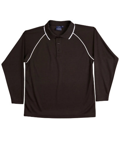 Picture of Winning Spirit, Childrens Cooldry Raglan L/S Polo